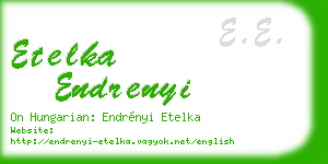 etelka endrenyi business card